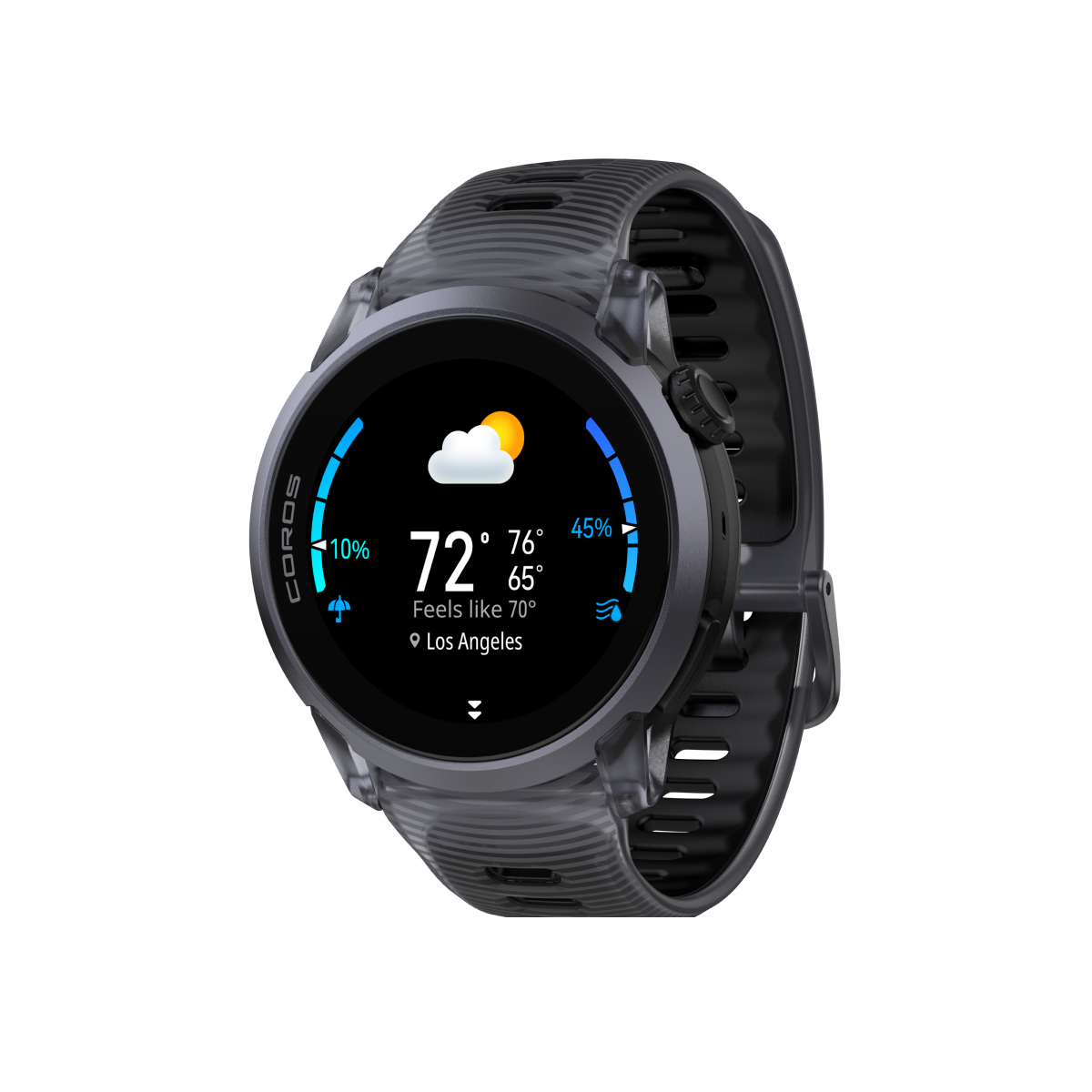 Black Crystal Watch Body with Black Crystal Silicone Band
